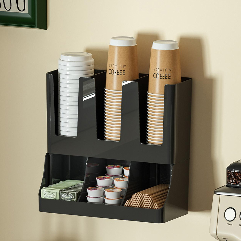 Wallpaper Coffee And Tea - Eine Pappbecher-Aufbewahrungsbox, schwarzer Becherhalter für den
