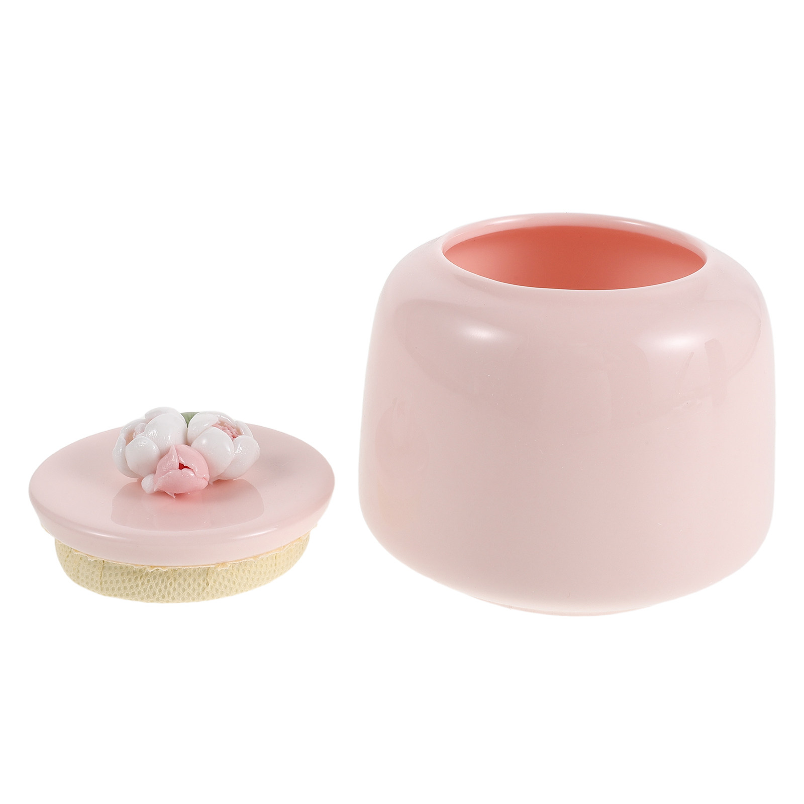Coffee Tea And Bean Leaf - Keramik-Teedose Rosa Porzellan-Lebensmittelbehälter Luftdichte Küchendose für