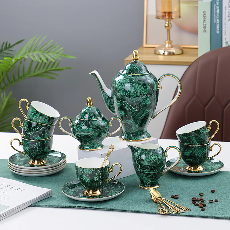Coffee Tea Creamer - Bone China Teekanne Drink Grün Gold