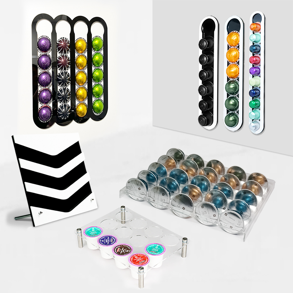 Coffee Capsule Holder - Multi-Arten-Kaffeekapselhalter, Schubladen-Organizer, kompatibel mit Nespresso/Vertuoline/Dolce Gusto/K-Cup