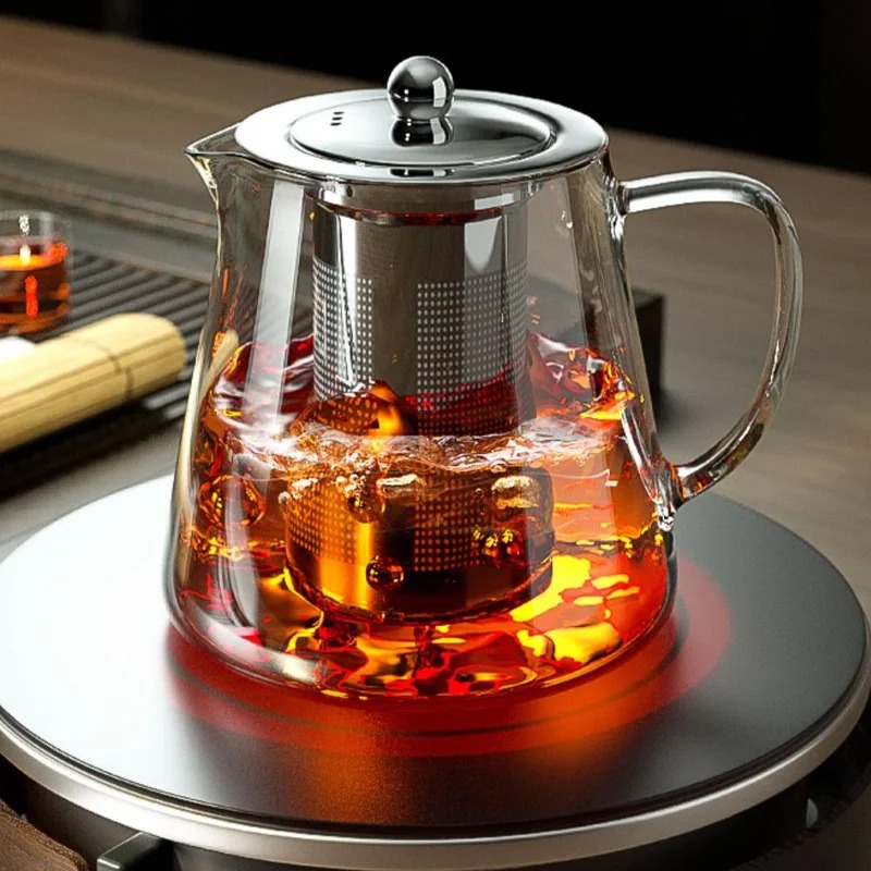 Coffee Tea Set - 1pc Glas Teekanne Hitzebeständige Borosilikat Klar