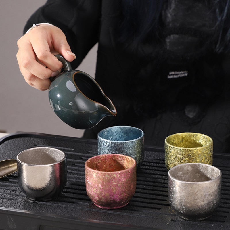 Coffee Tea Set Up - Kleine Teetasse mit Doppelschicht, reines Titan,