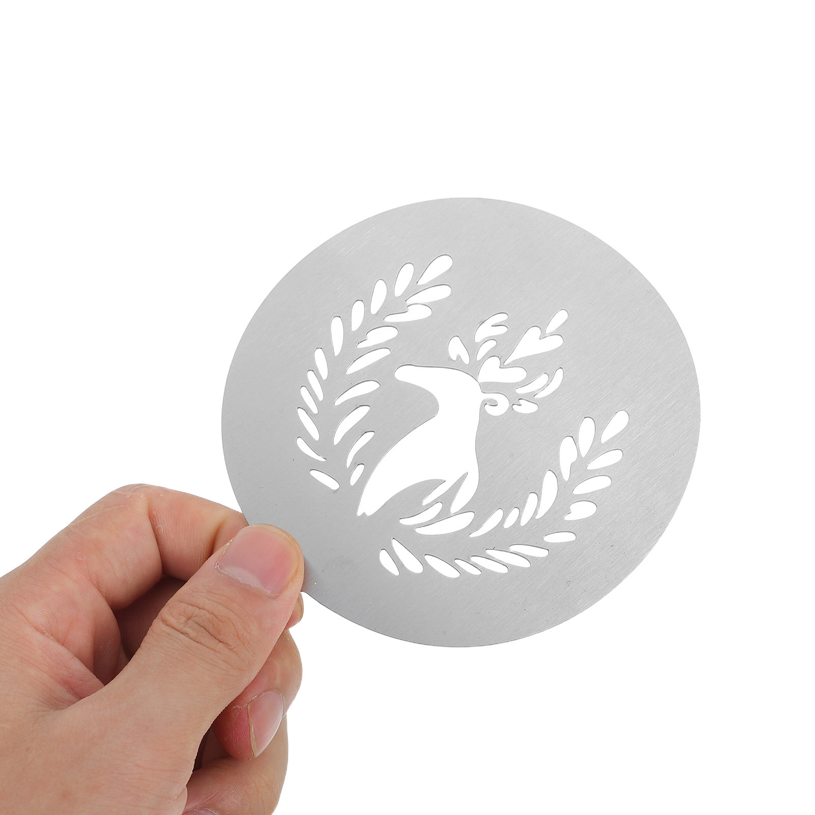 Coffee Stencil Art - 4-teiliges Premium Edelstahl Kaffee-Schablonen-Set Latte Art
