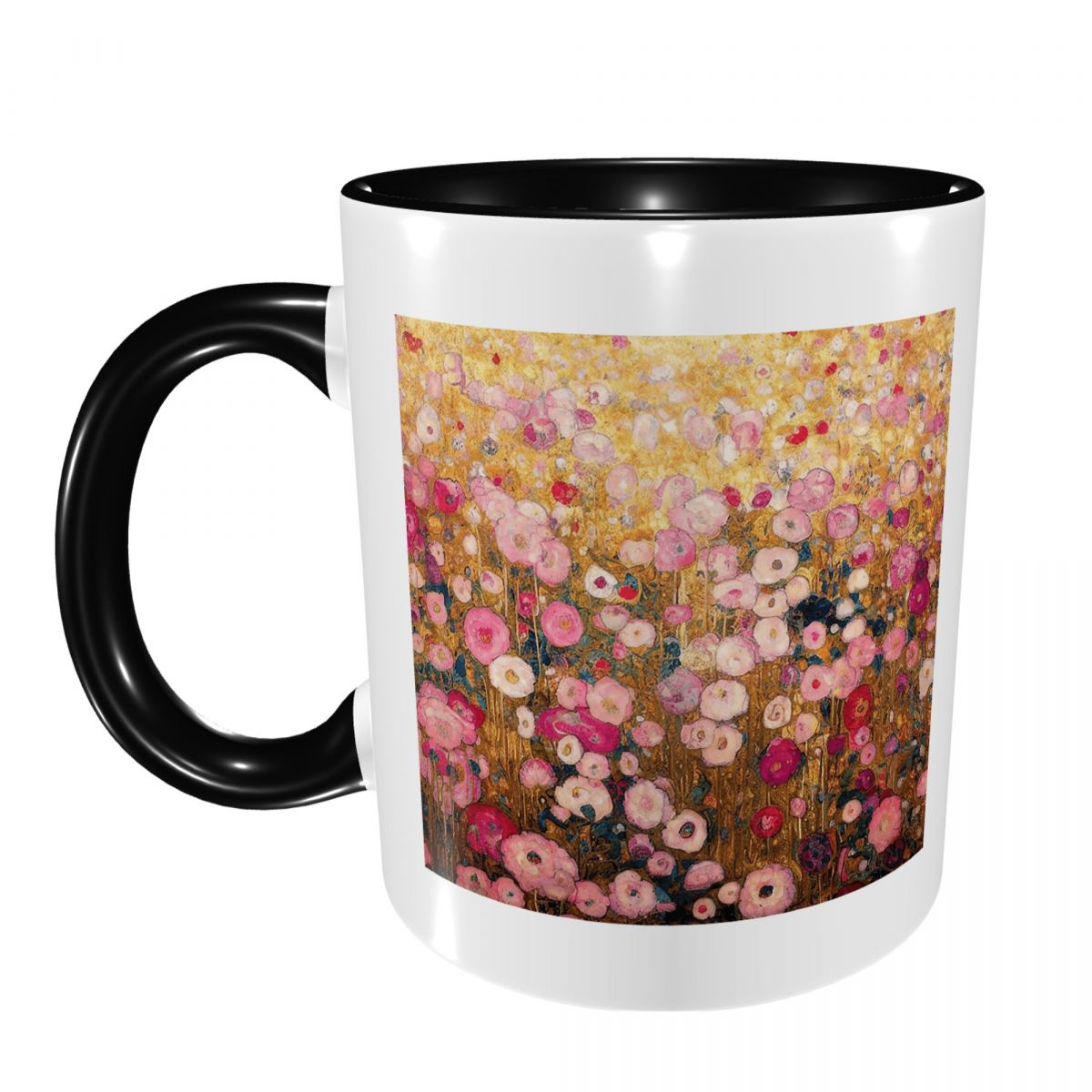 Coffee Tea Gardens - Gustav Klimt Pink Flower Garden Tasse,