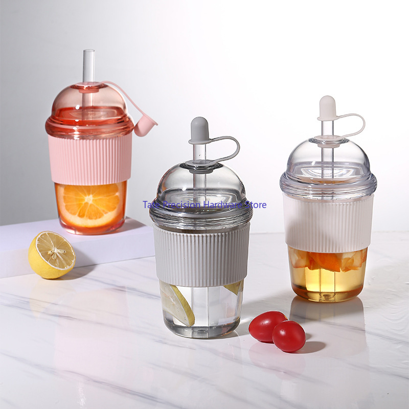 Coffee Tea Boba - 630 ml hitzebeständige Boba-Tee-Strohhalm-Tasse, große Kapazität,