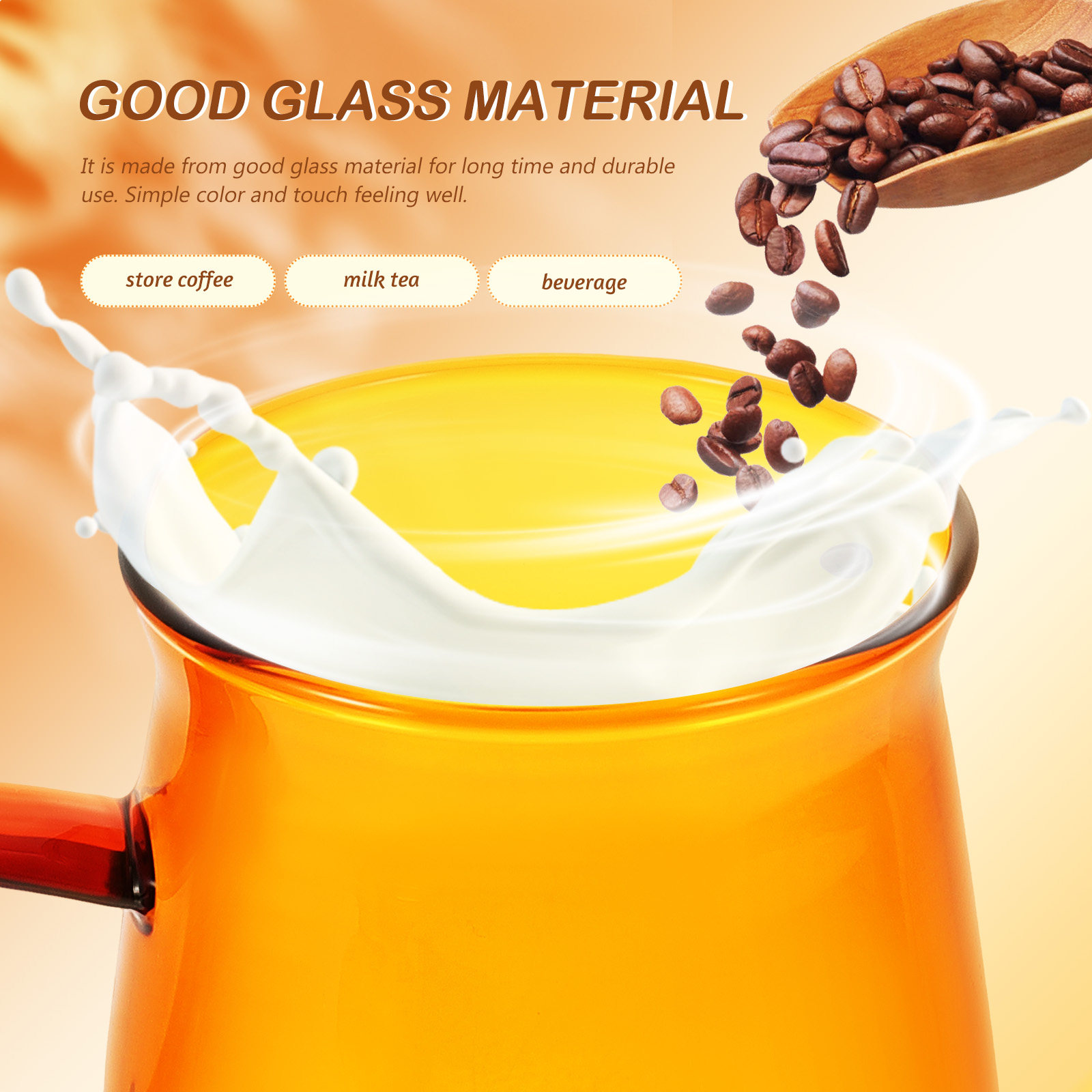 Coffee Tea Set - 1 Set Glas-Kaffeetasse und Untertasse, Premium