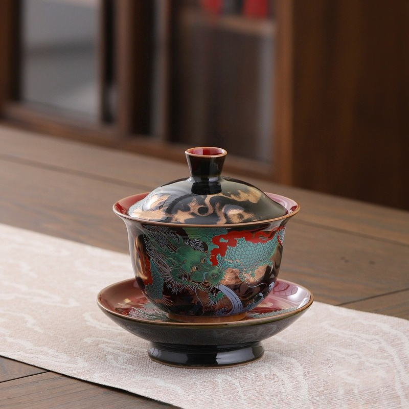 Coffee Tea Set Up - Kreative Retro Keramik Gaiwan Set Teetasse