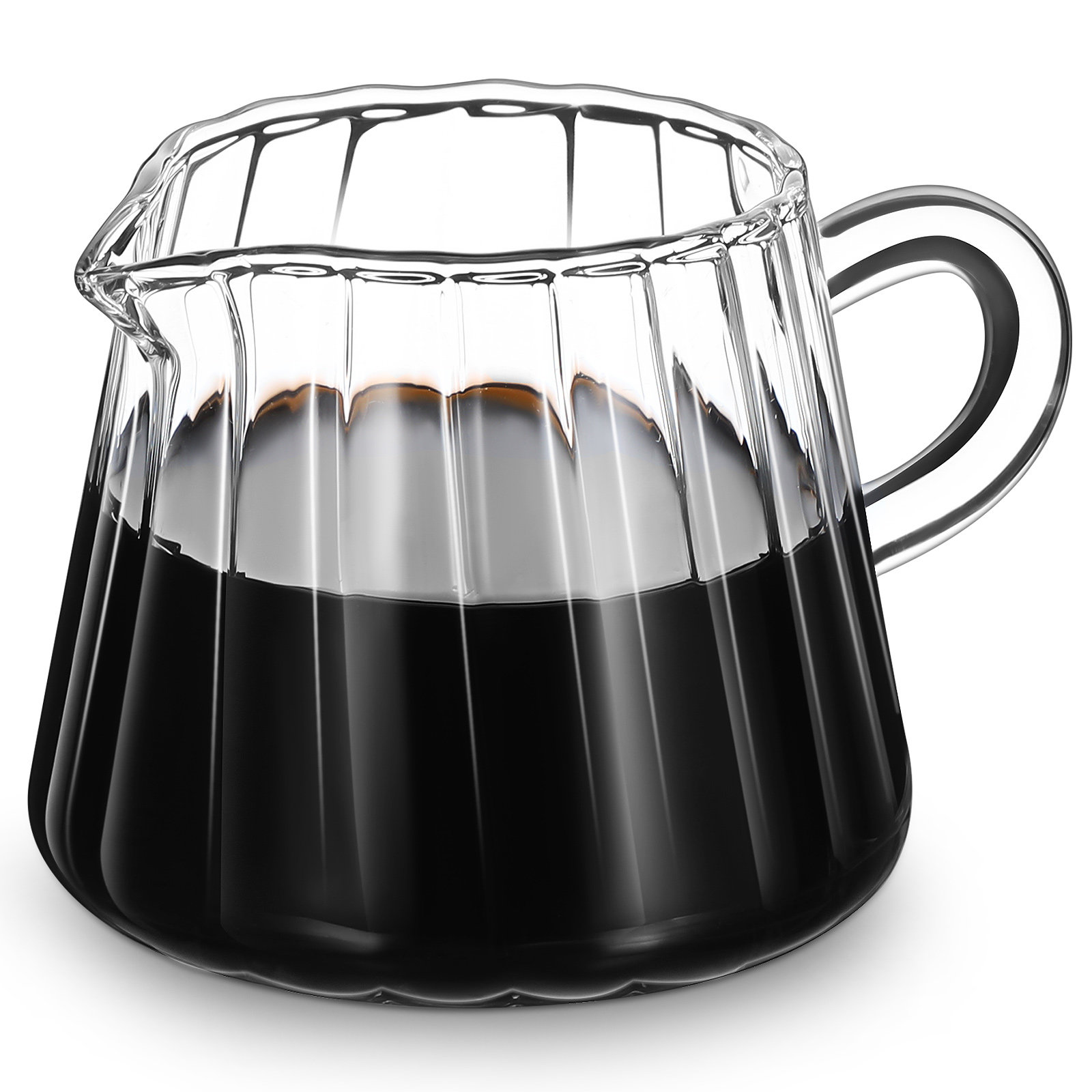 Coffee Tea Creamer - Glas-Milchkännchen, Robuster Milchaufschäumer, Geeignete Kapazität, Transparenter