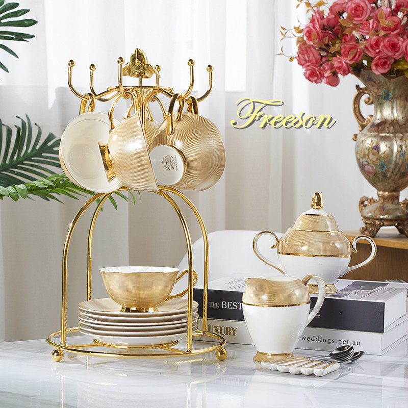 Coffee Tea Creamer - Luxus Gold Knochen China Kaffee Set