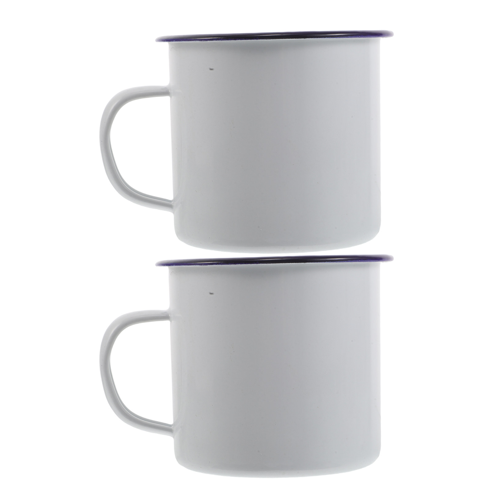 Coffee Tea Set - 2-teiliges Emaille-Tassenset, Emaille-Kaffeetassen, Retro-Emaille-Campingtassen, unzerbrechliche Outdoor-Campingtassen