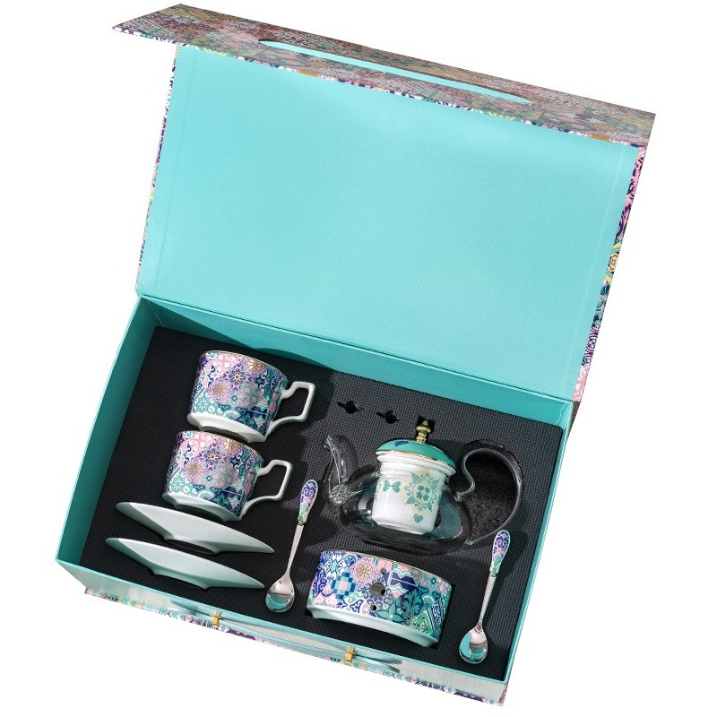 Coffee Tea Gardens - Marokkanisches Digi Garden Serie Knochenporzellan Kaffeetassen-