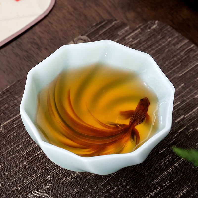 Coffee Tea Set Up - Kreative Seladon Teetassen Handgemachte Koi Tee
