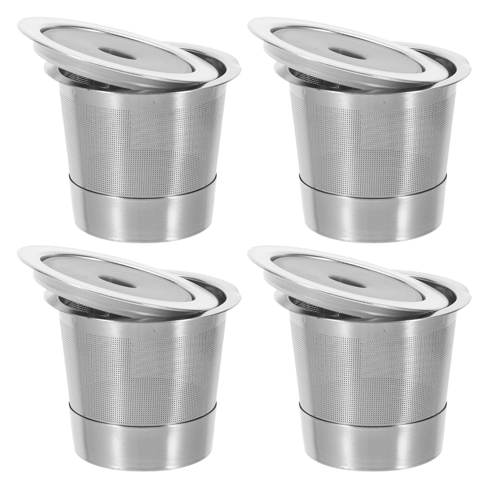 Coffee Capsule Holder - 4 Stück Kaffeekapselhalter aus Edelstahl, wiederverwendbare