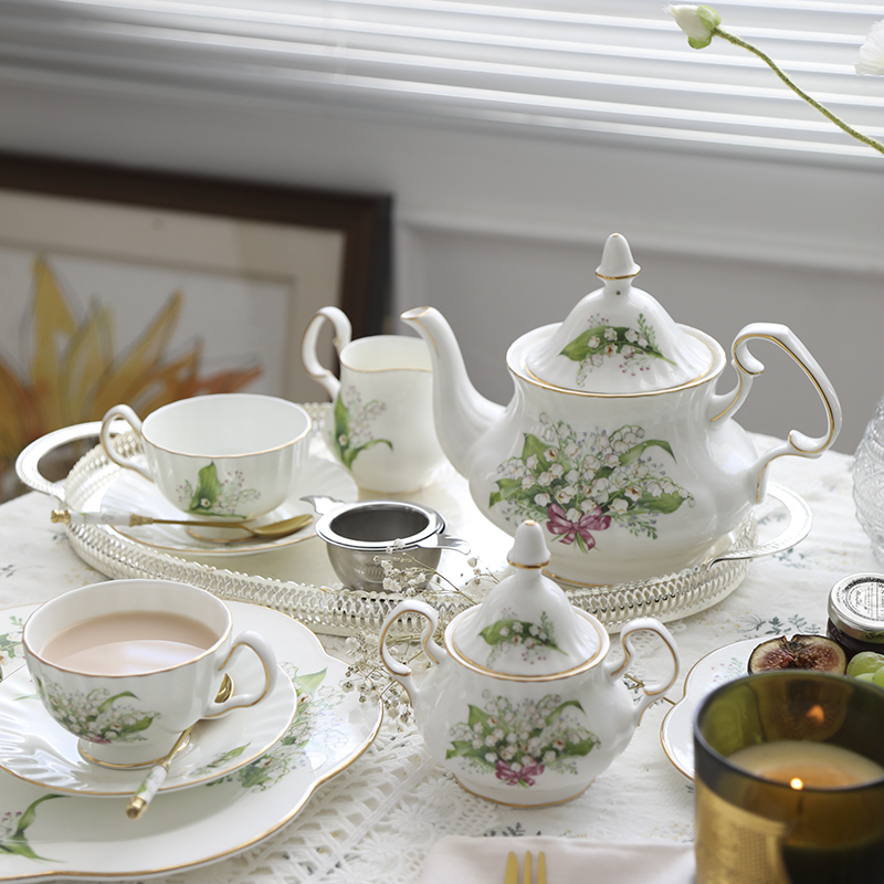 Valley Tea And Coffee - Tee Tasse Untertassen Lily Valley Set