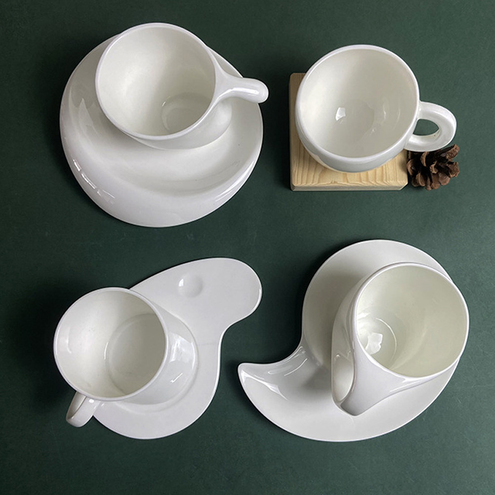 Coffee Tea Set - 1 Set Keramik-Kaffeetassen-Set mit Untertassen, Elegantes