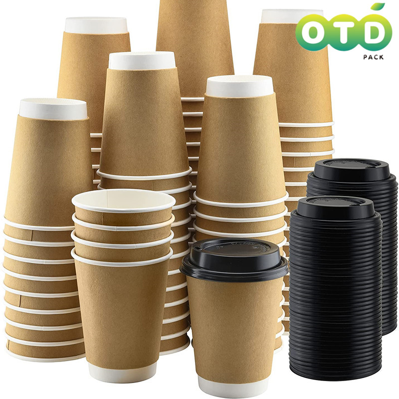 Wallpaper Coffee And Tea - Doppelwandiger Pappbecher mit Deckel, Einwegbecher für