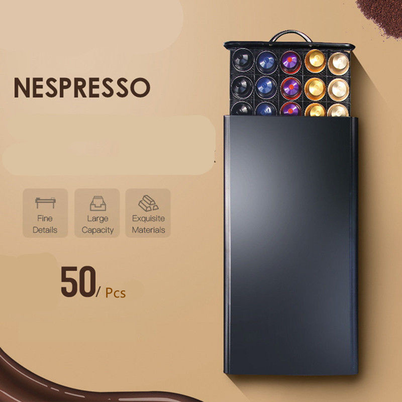 Coffee Capsule Holder - 50 Kapseln Kaffeekapsel-Organizer Praktischer Kaffeekapselhalter Aufbewahrungsschublade