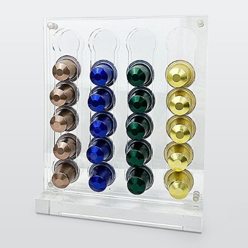 Coffee Capsule Holder - 40 Kapseln Kaffeekapselhalter aus Acryl, transparent,