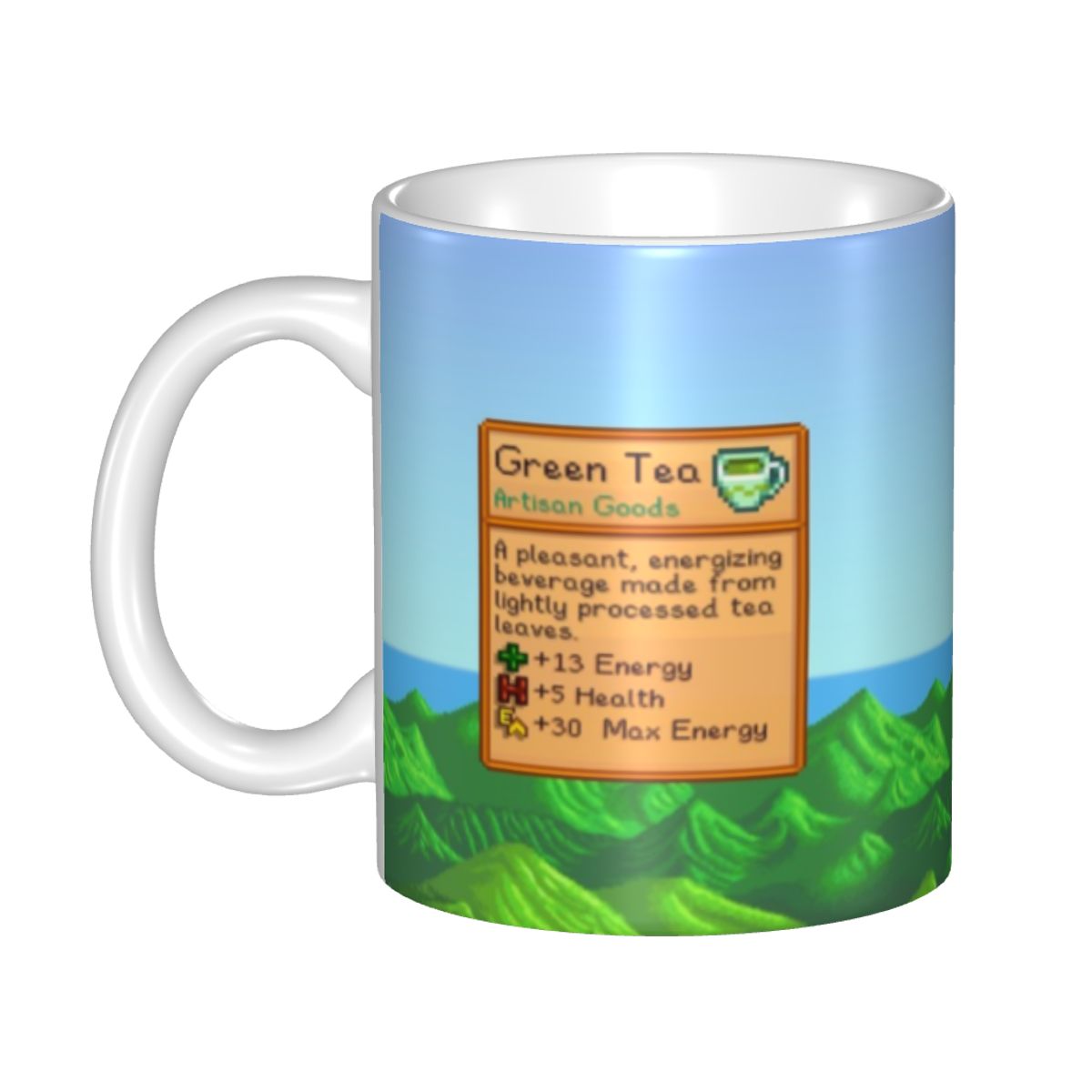 Valley Tea And Coffee - Stardew Valley Grüntee-Tassen, personalisiertes Keramik-Kaffeetasse, kreatives