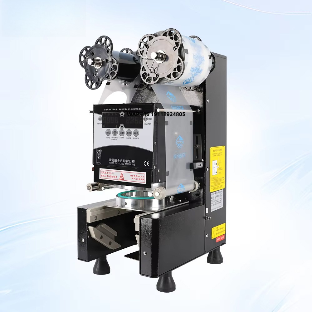 Coffee Tea With Milk - Elektrische Tragbare Becherversiegelungsmaschine Hochgeschwindigkeits-Edelstahl-Getränkeversiegelungsmaschine für Kaffee/Saft/Milchtee