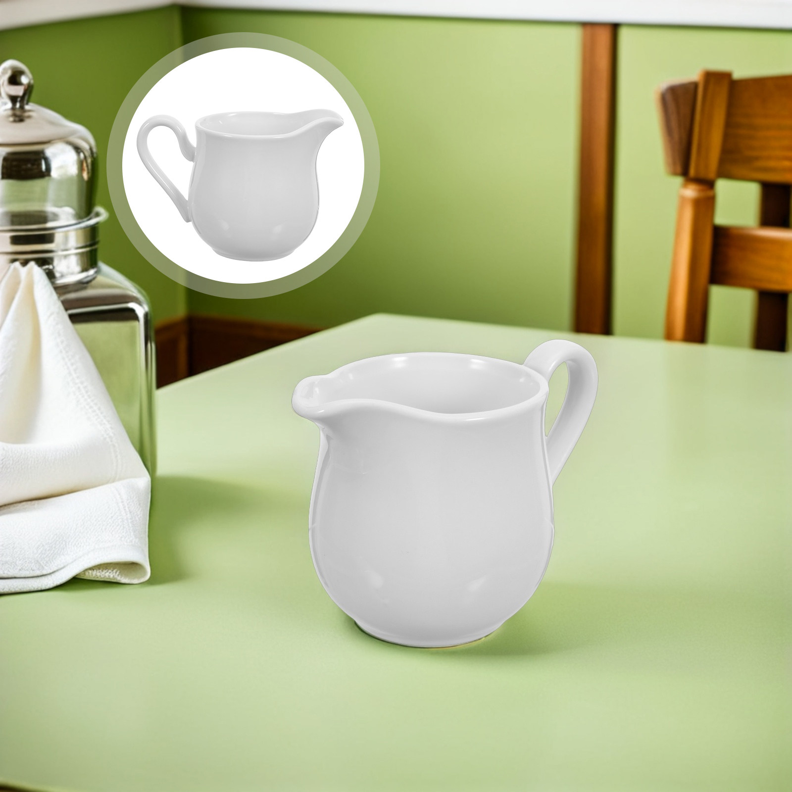 Coffee Tea Creamer - 350-ml-Keramikkrug, vielseitiger Saucenspender, ideal für Milch,