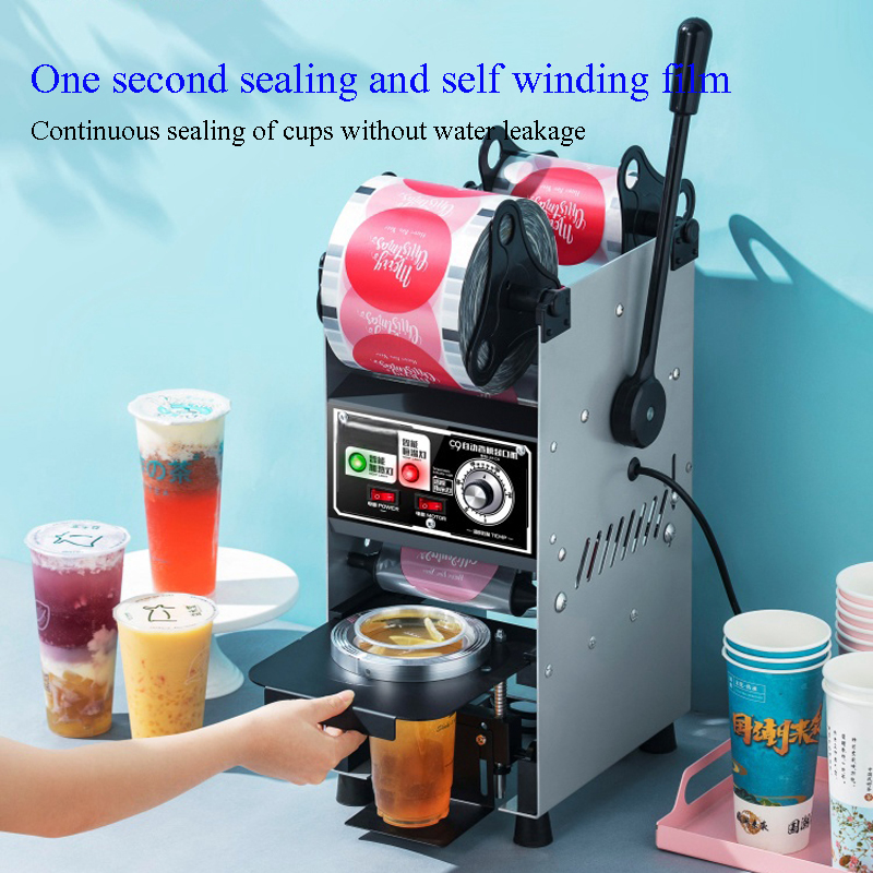 Coffee Tea Boba - Automatische Tassenversiegelungsmaschine, Tassenversiegelungsmaschine, digitale Steuerung für