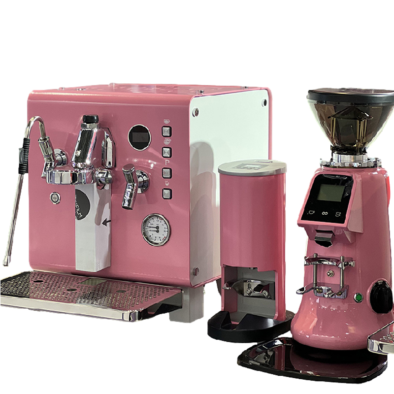 Coffee&Tea House Opinie - Professionelle Kaffeemaschine in Pink, Halbautomatische Espresso-Kaffeemaschine