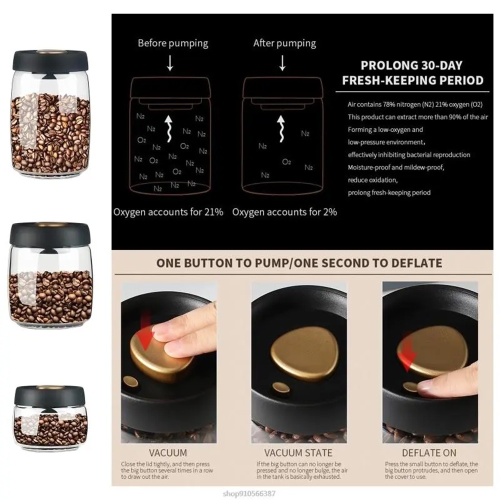 1 Packung Kaffeebohnen-Aufbewa – Coffee Tea Canister Set Bewertung und Preis