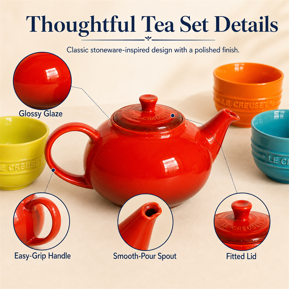 5-teiliges Le Creuset Kratzfes – Coffee Tea Set Up Bewertung und Preis
