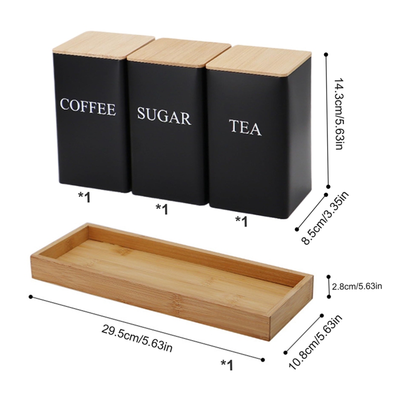 3-teiliges Set Tee-, Kaffee- u – Coffee Tea Canister Set Bewertung und Preis