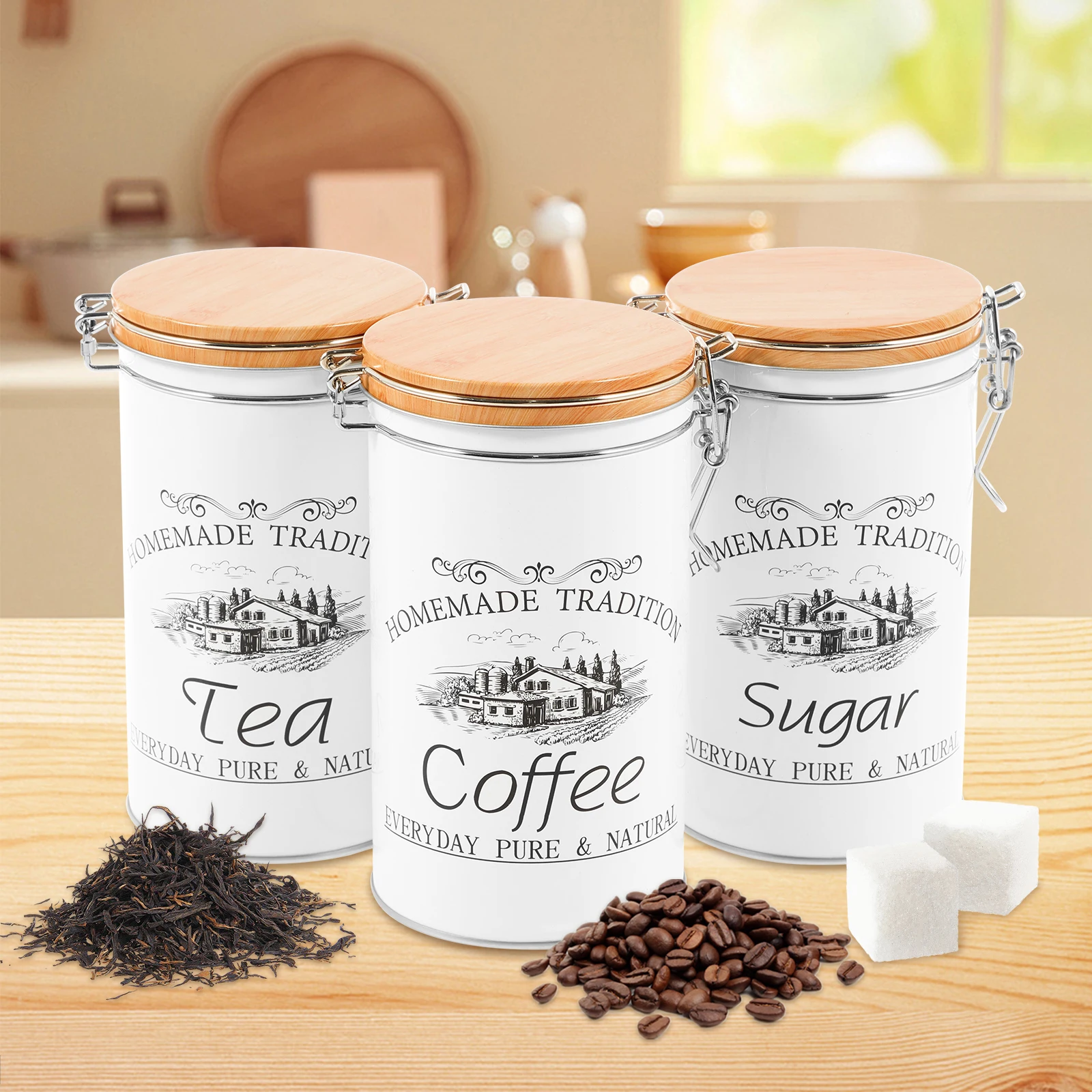 3 Teile/satz Tee Kaffee Zucker – Coffee Tea Canister Set Bewertung und Preis