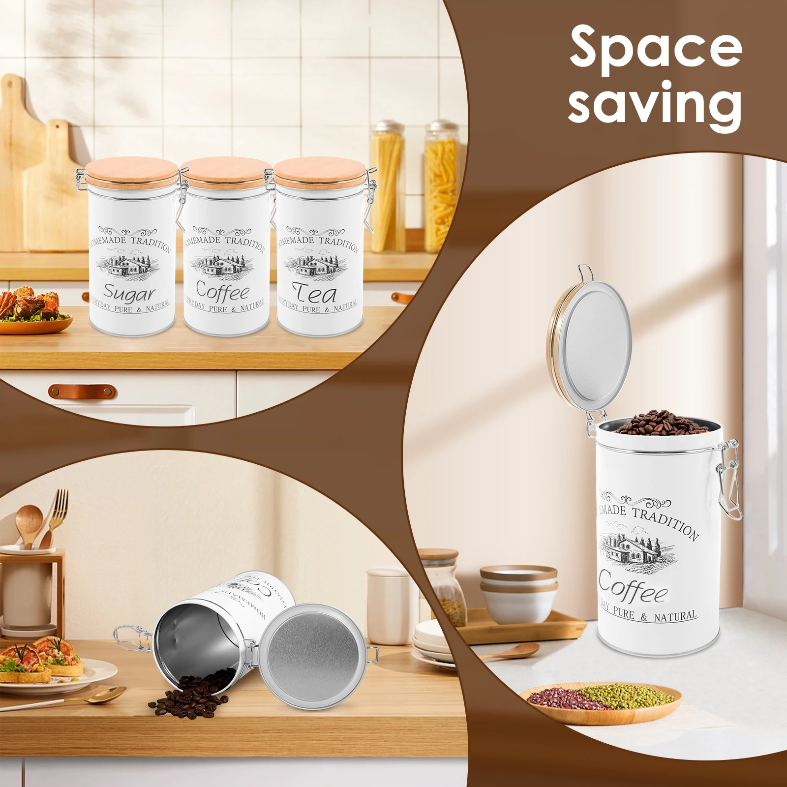 3 Teile/satz Tee Kaffee Zucker – Coffee Tea Canister Set Bewertung und Preis