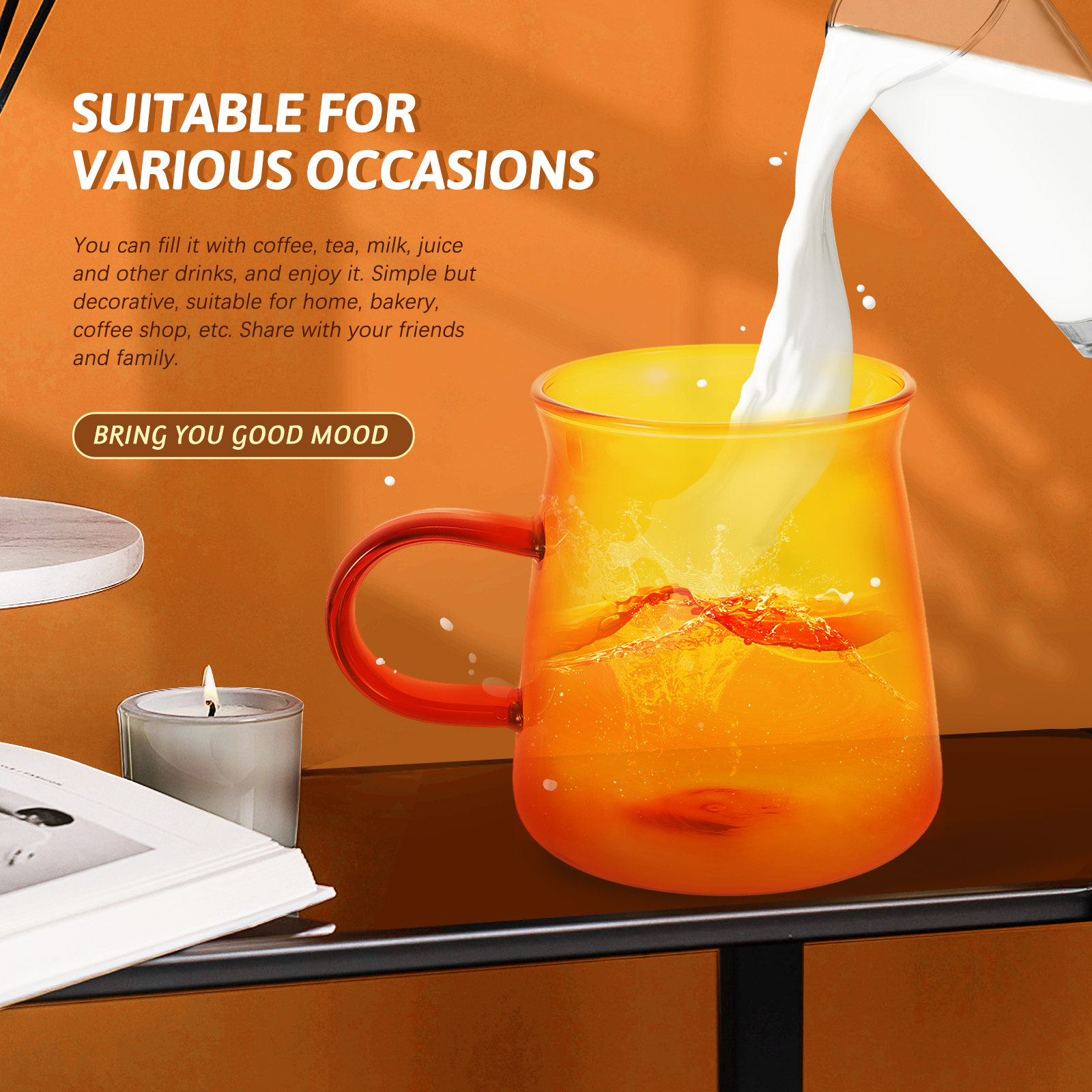 1 Set Glas-Kaffeetasse und Unt – Coffee Tea Set Bewertung und Preis