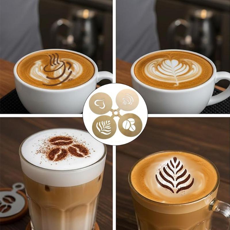4 Stück/Set Edelstahl-Schablon – Coffee Stencil Art Bewertung und Preis