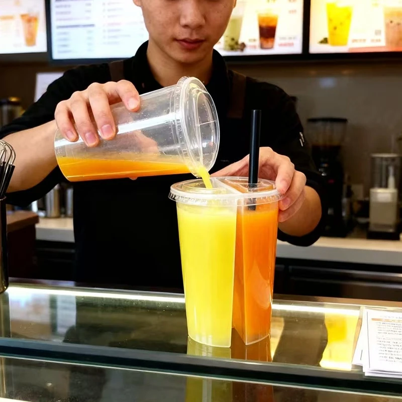 2-in-1 Einweg-Plastikbecher, t – Coffee Tea Boba Bewertung und Preis