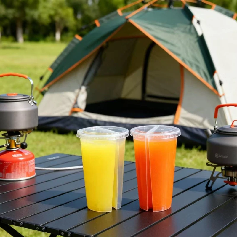 2-in-1 Einweg-Plastikbecher, t – Coffee Tea Boba Bewertung und Preis