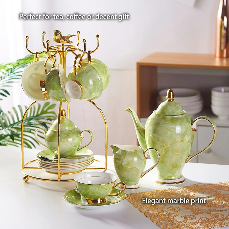 Marmor Bone China Kaffee Set M – Coffee Tea Creamer Bewertung und Preis