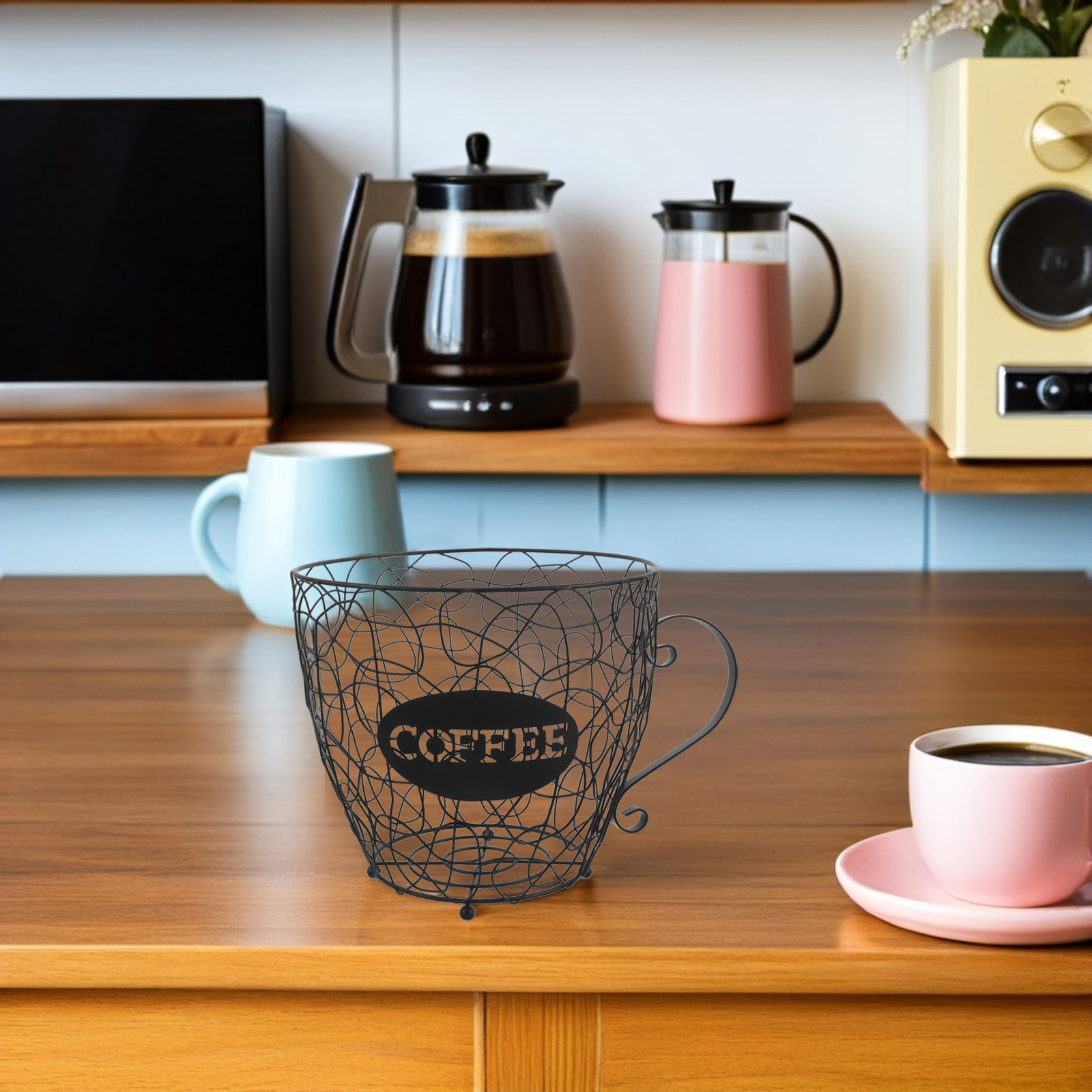 Schwarzer Eisenkorb in Tassenf – Coffee Capsule Holder Bewertung und Preis