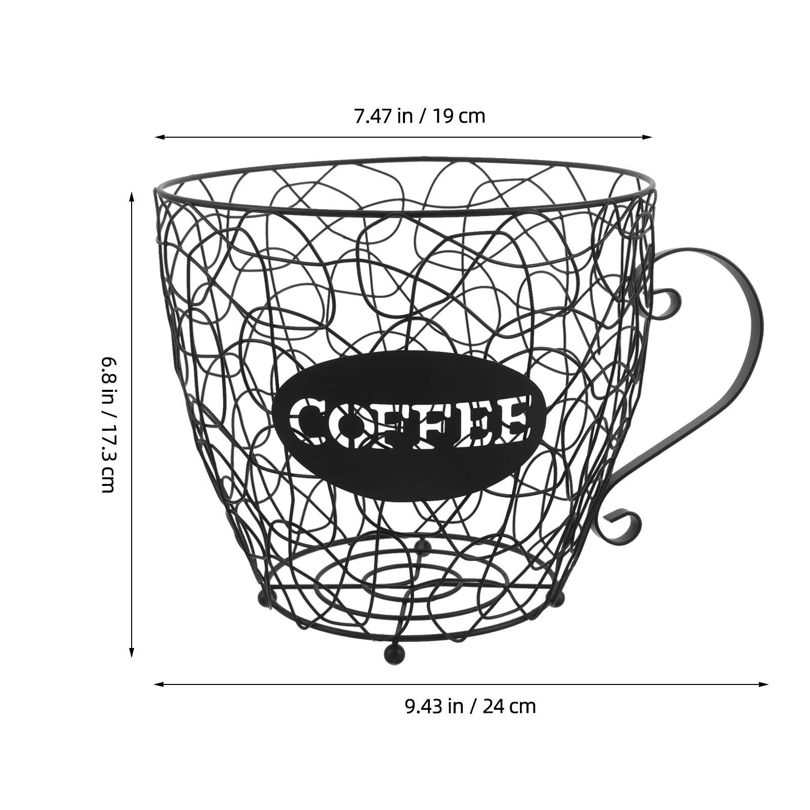 Schwarzer Eisenkorb in Tassenf – Coffee Capsule Holder Bewertung und Preis
