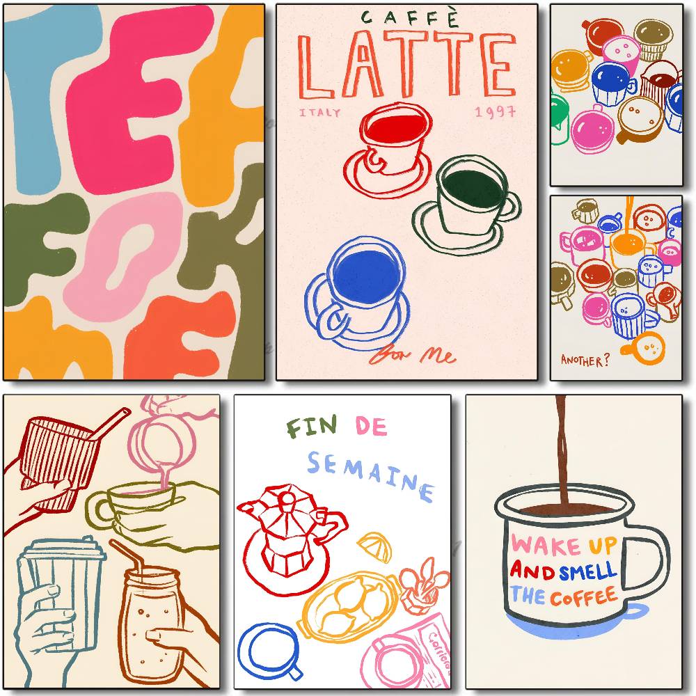 Farbästhetik Retro Küche Kaffe – Wallpaper Coffee And Tea Bewertung und Preis