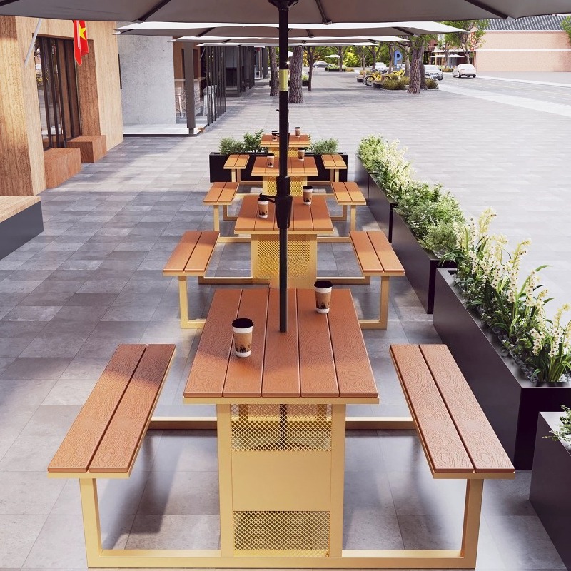 Stuhl mit Schirm-Set, im Freie – Coffee Tea Garden Bewertung und Preis