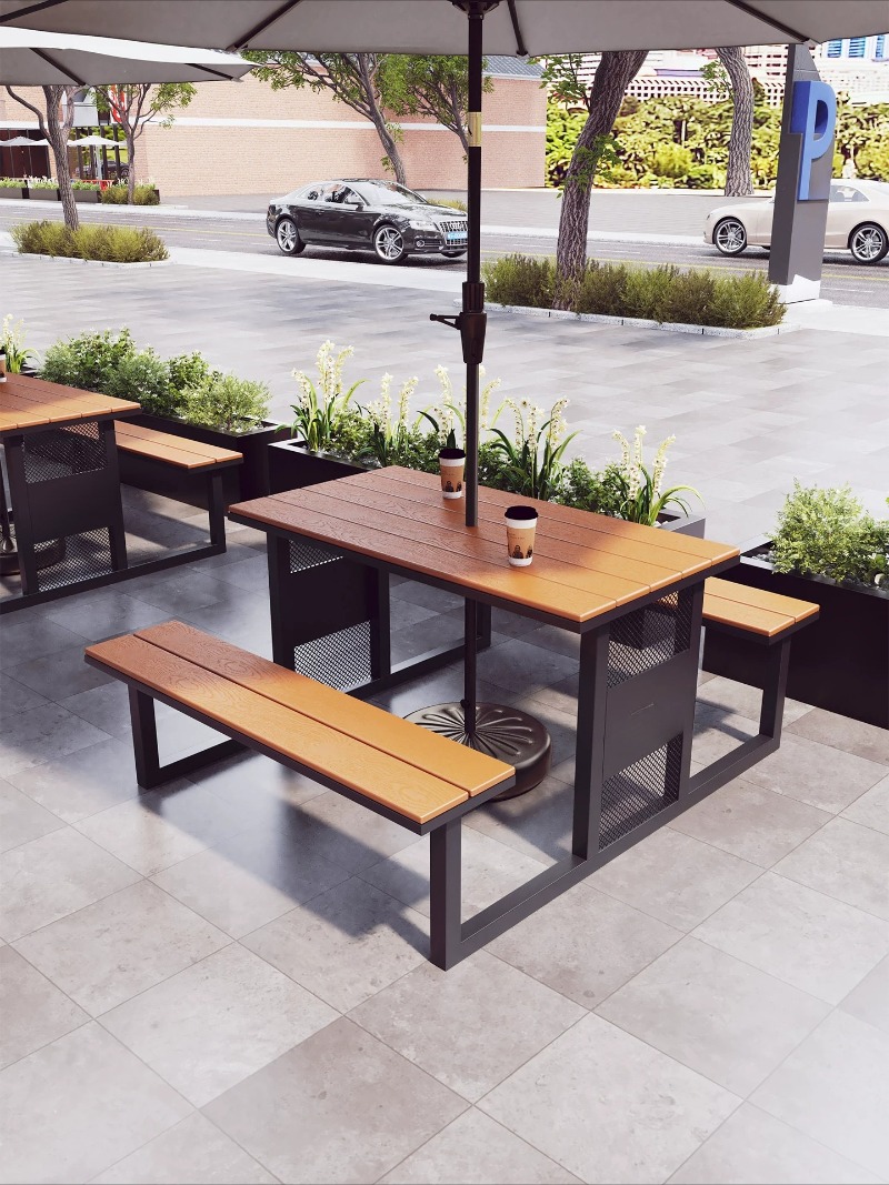 Stuhl mit Schirm-Set, im Freie – Coffee Tea Garden Bewertung und Preis