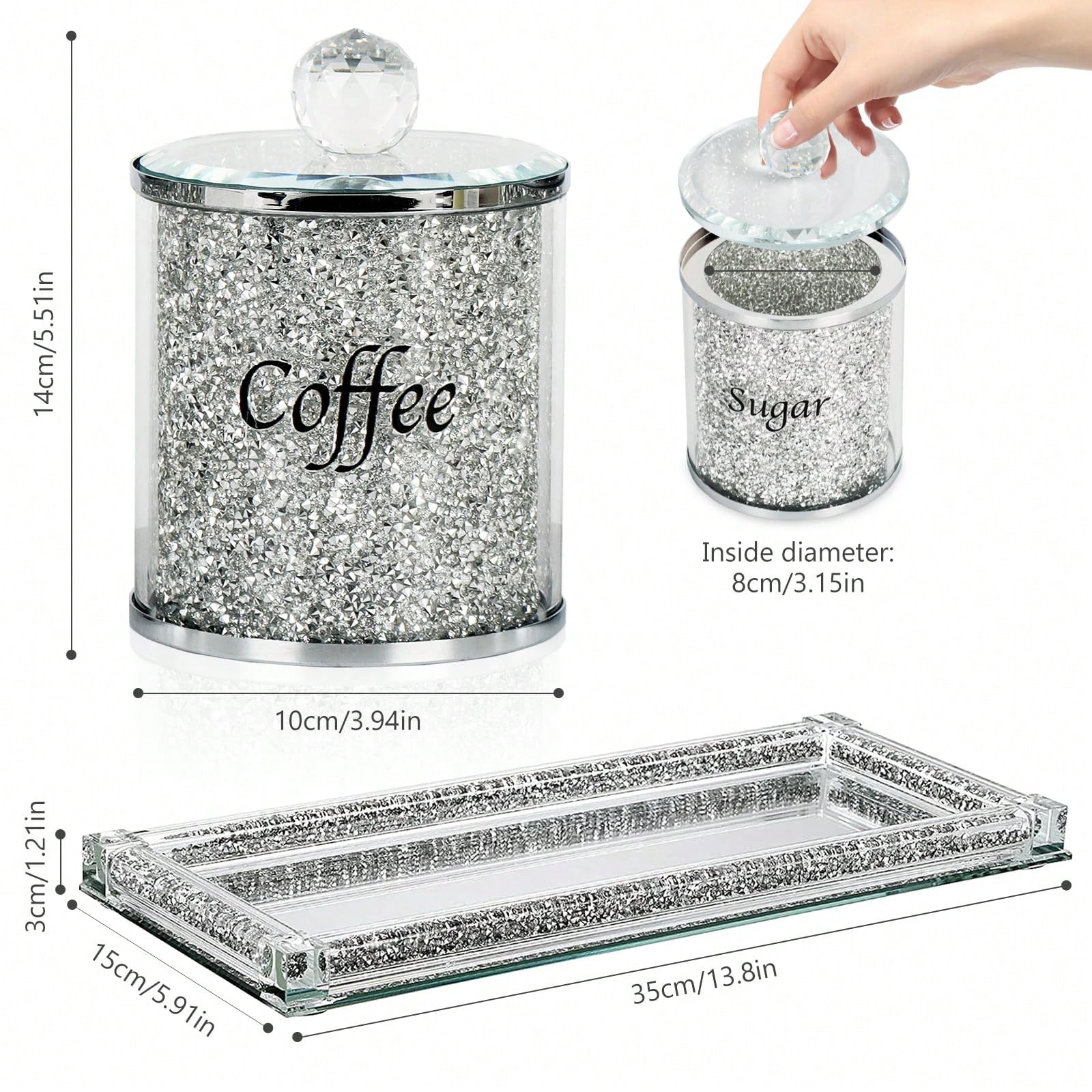 Kaffee-Zucker-Tee-Dosen-Set, g – Coffee Tea Canister Set Bewertung und Preis