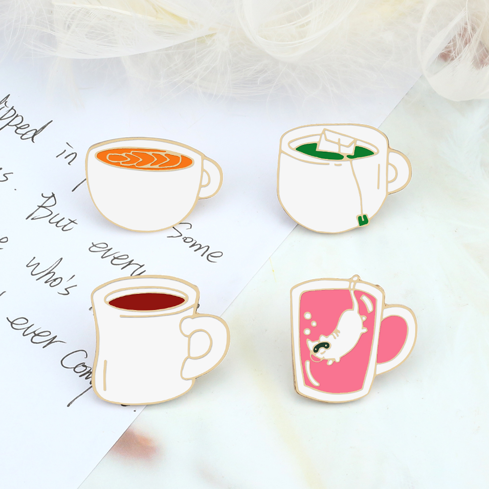 4 Stil Getränk Emaille Pins kr – Coffee Tea & Company Bewertung und Preis